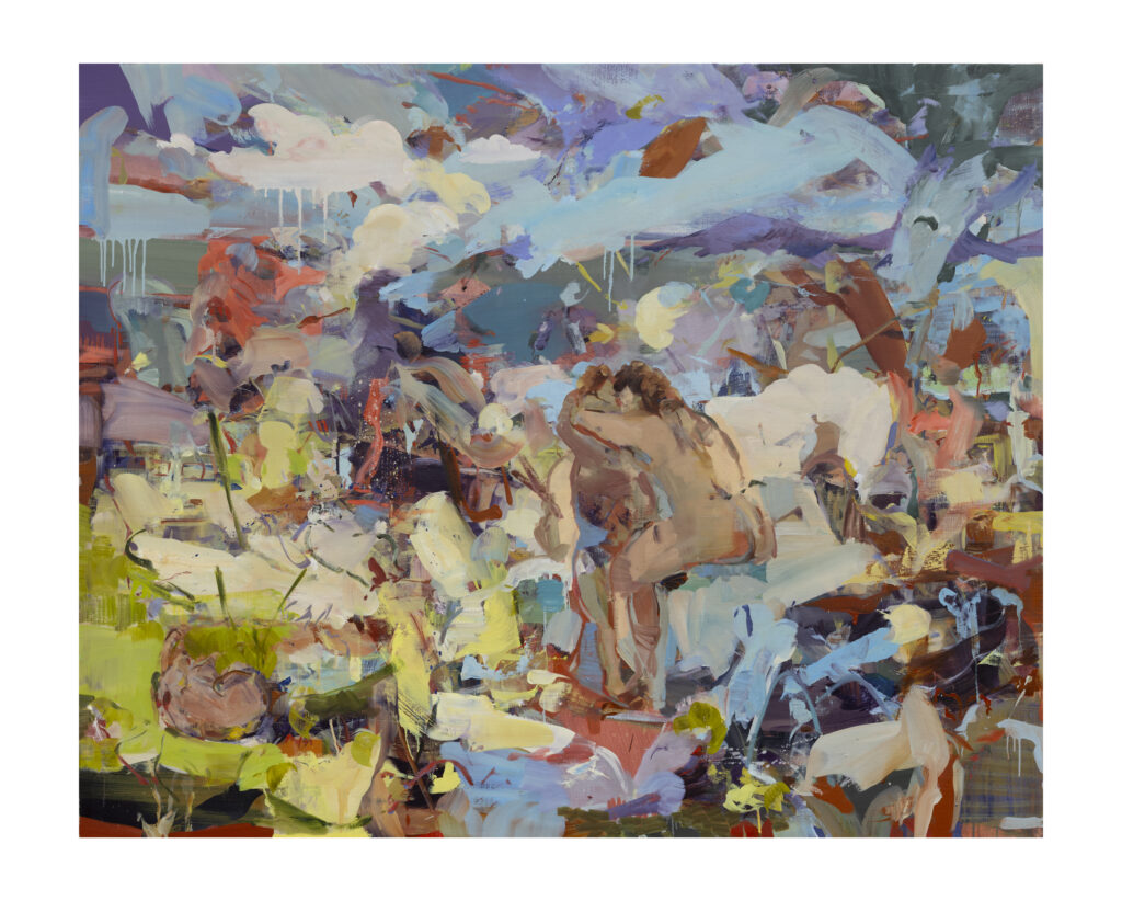 Eric Uhlir, Perfumed (The deaf adder of appetite), 2025, Oil on linen, 48 × 60 inches