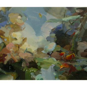 Eric Uhlir, It’s dawn inspiration, 2025, Oil on linen, 8 × 14 inches