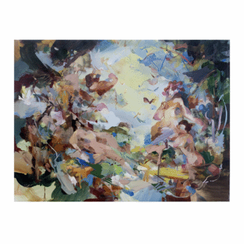 Eric Uhlir, The sun’s dazzle (your delight), 2026, Oil on linen, 36 x 48 inches