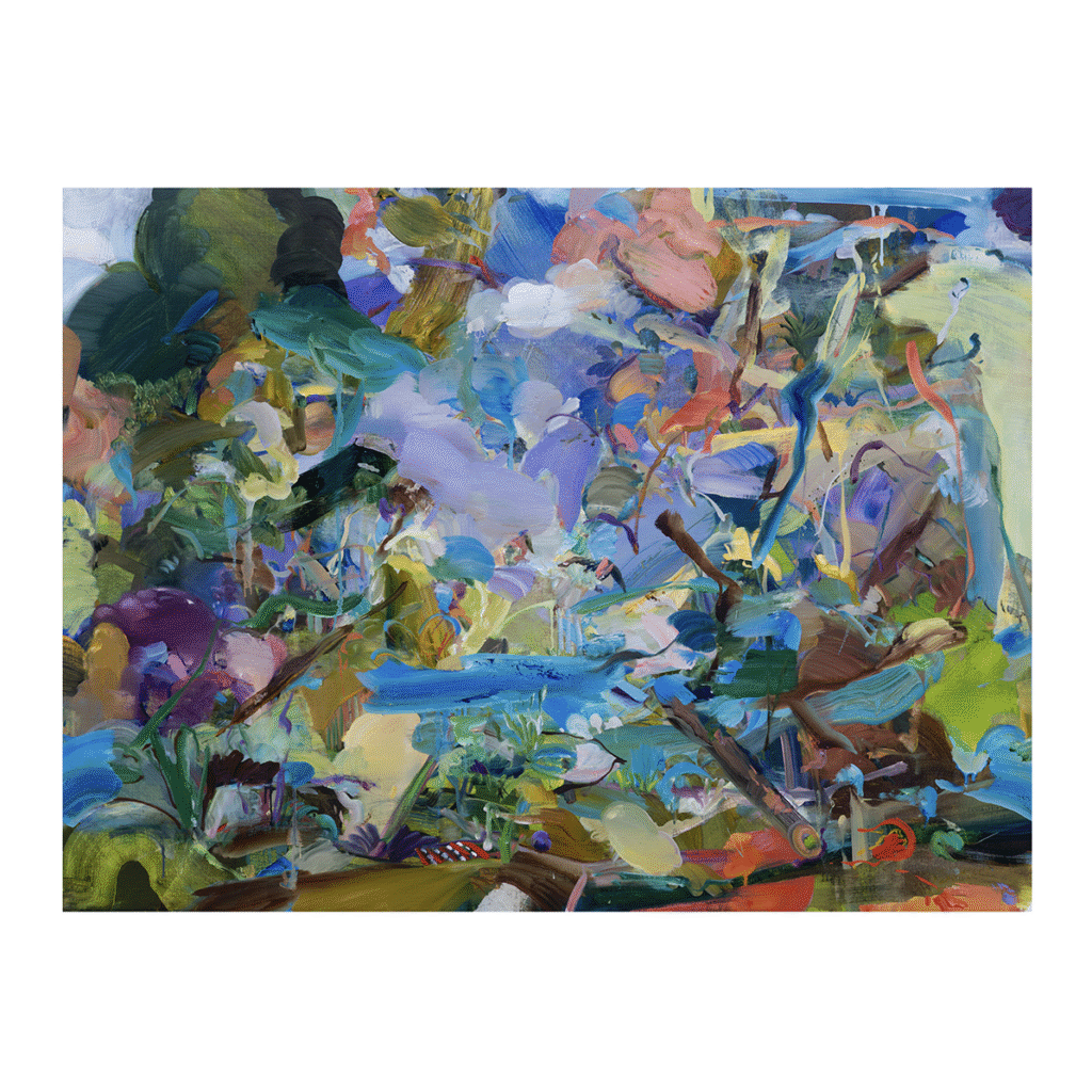 Eric Uhlir, The lilac time (Arboretum II), 2026, Oil on linen, 36 × 48 inches