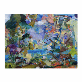 Eric Uhlir, The lilac time (Arboretum II), 2026, Oil on linen, 36 × 48 inches